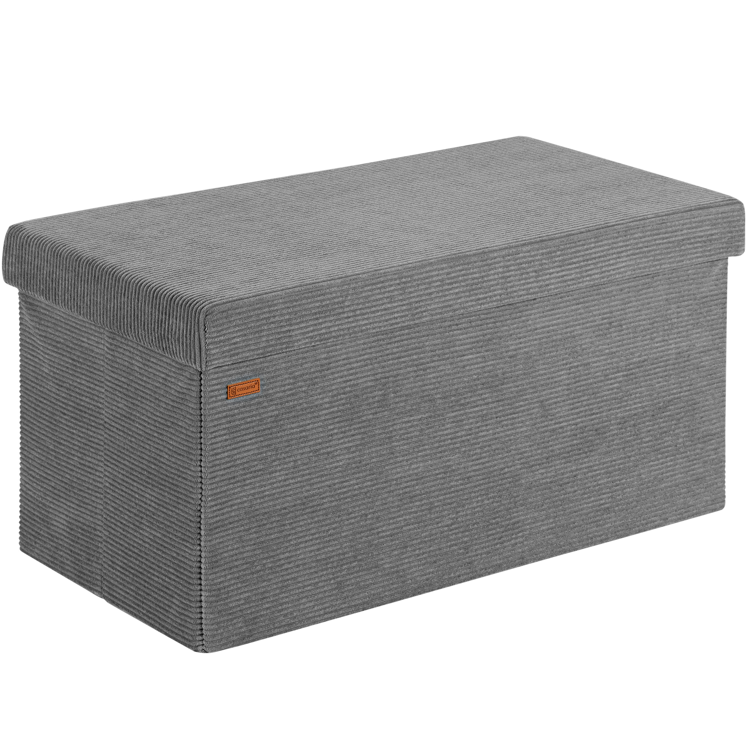LIFA LIVING Banc Coffre de Rangement d'Intérieur en Velours Bleu Roi