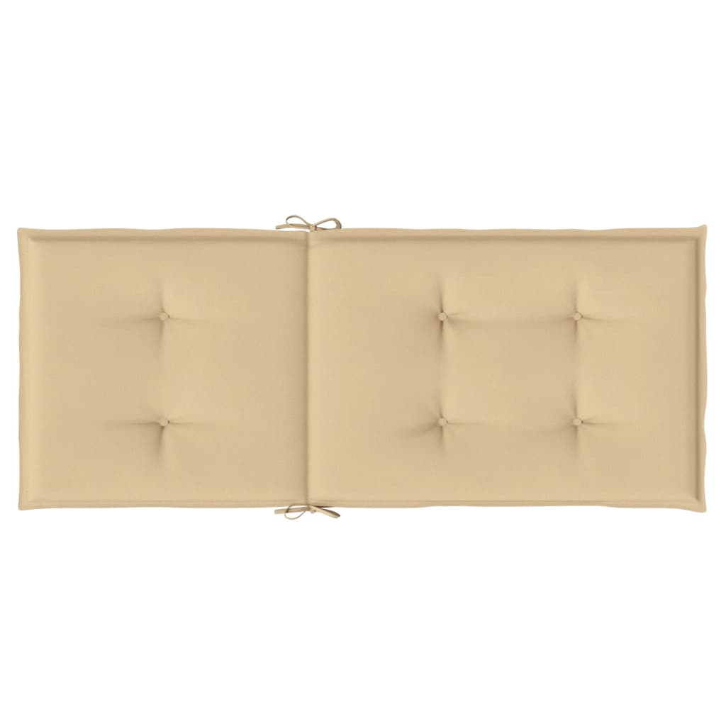 Coussins de chaise à dossier haut lot de 4 beige mélangé tissu - 7