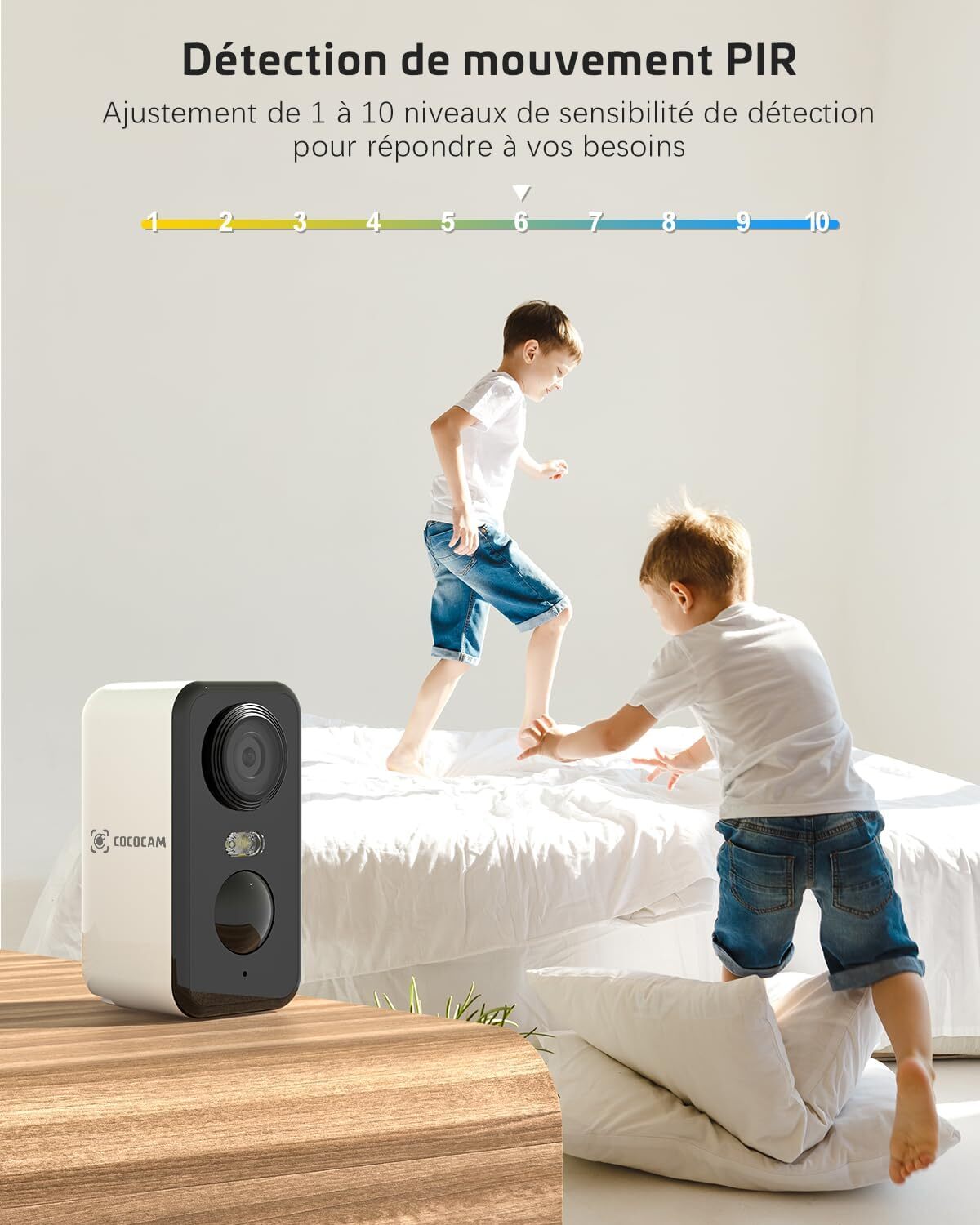 COCOCAM Caméra 2K WiFi Extérieure sans Fil, Surveillance Intérieure ...