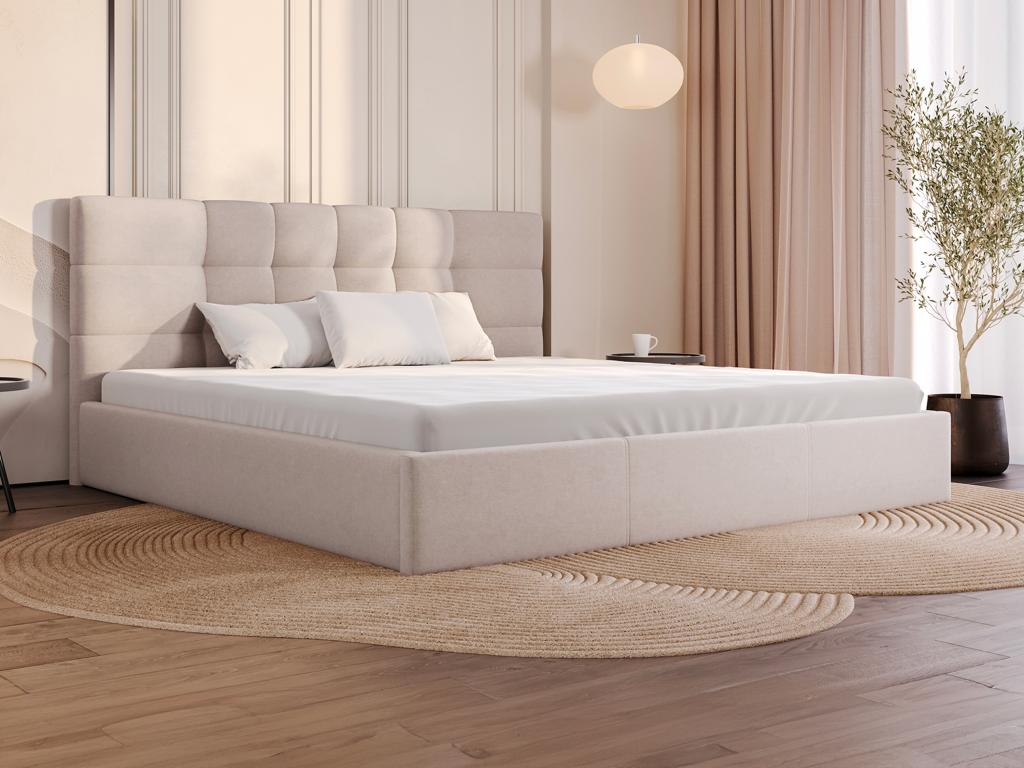 Cama baúl 200 x 200 cm - Tela - Beige - ELIAVA de Pascal Morabito ...
