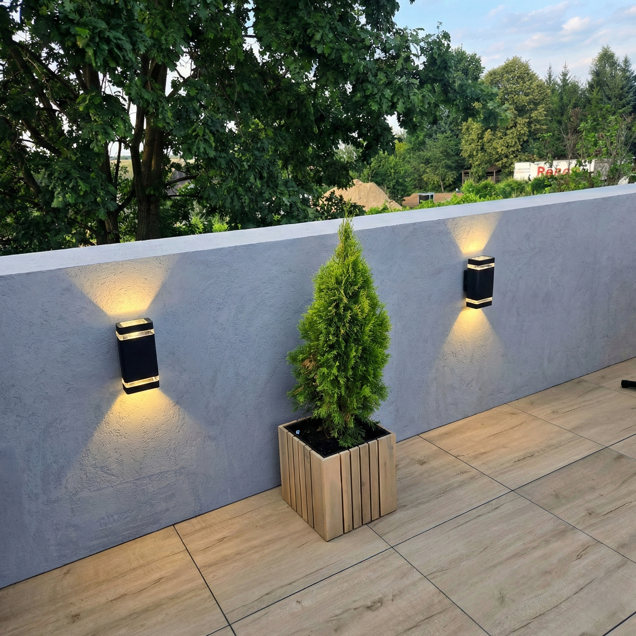 Oprawa architektoniczna Hana 2x GU10 LED 23cm IP65 120° kinkiet lampa na zewnątrz antracytowa MasterLED - 7