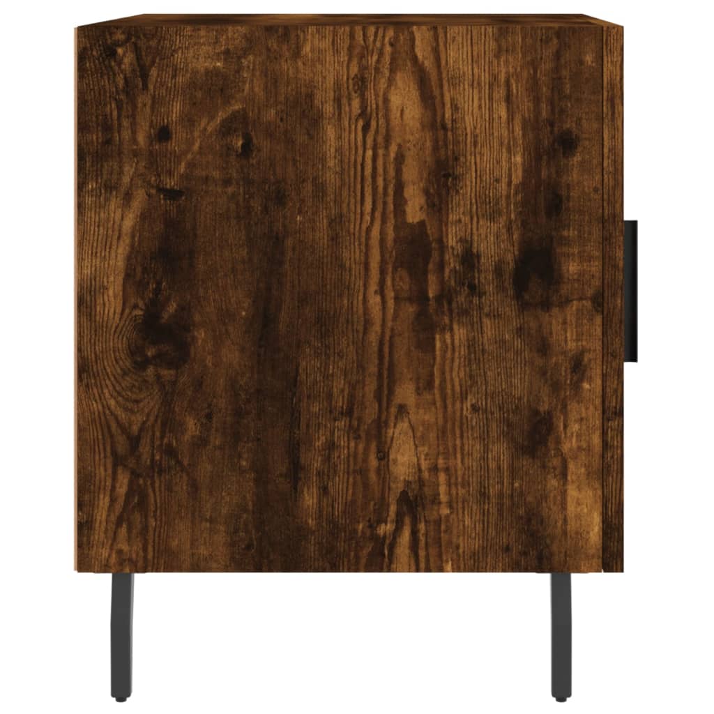 Maison Exclusive - Tables de chevet 2 pcs chêne fumé 40x40x50 cm bois d'ingénierie - 8