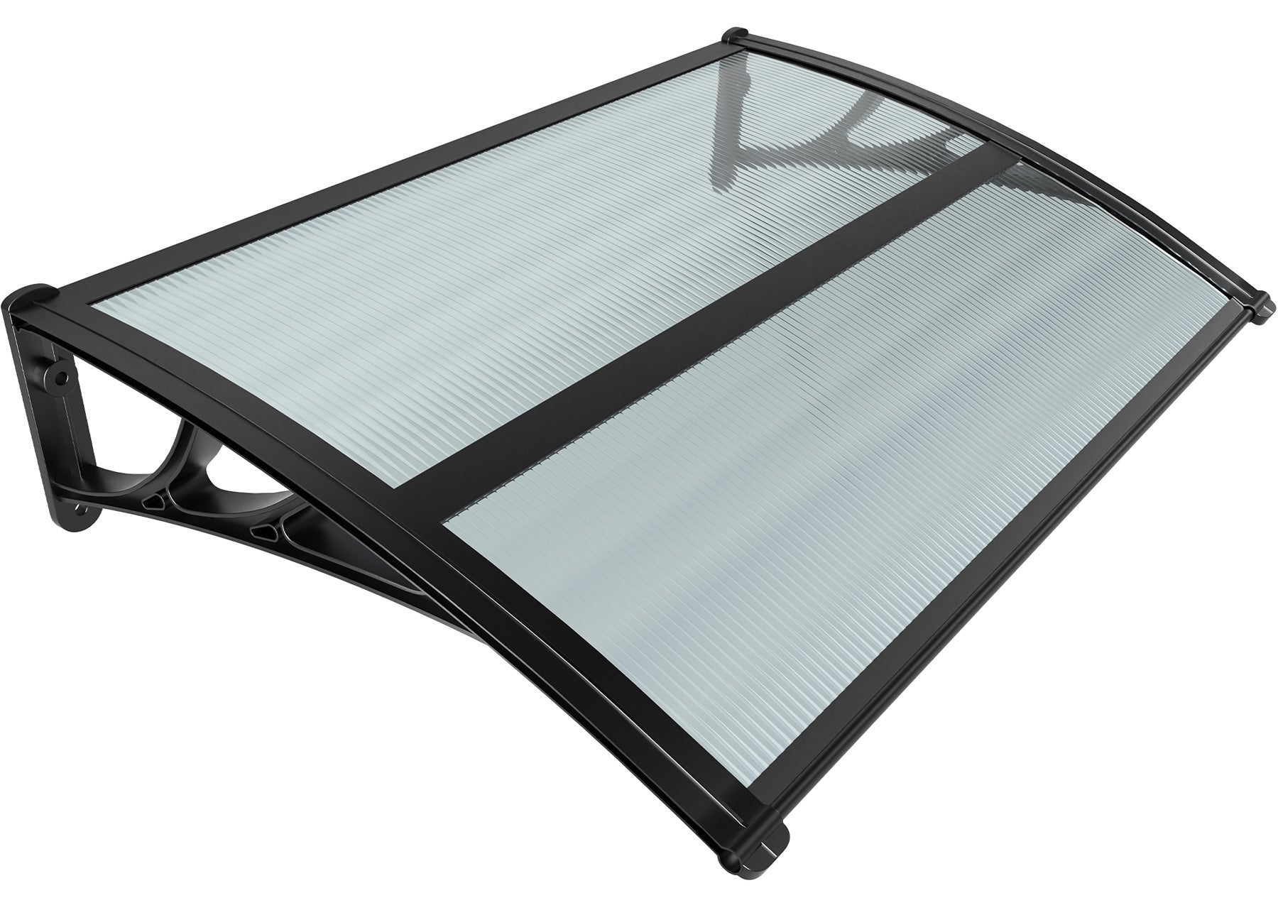 Toldo De Policarbonato Para Puertas Y Ventanas - 100x210 Cm, Protección Solar Y Lluvia, Fácil Montaje