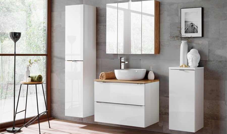 Szafka Comad łazienkowa MILANO / CAPRI 800 35 cm biała - 5