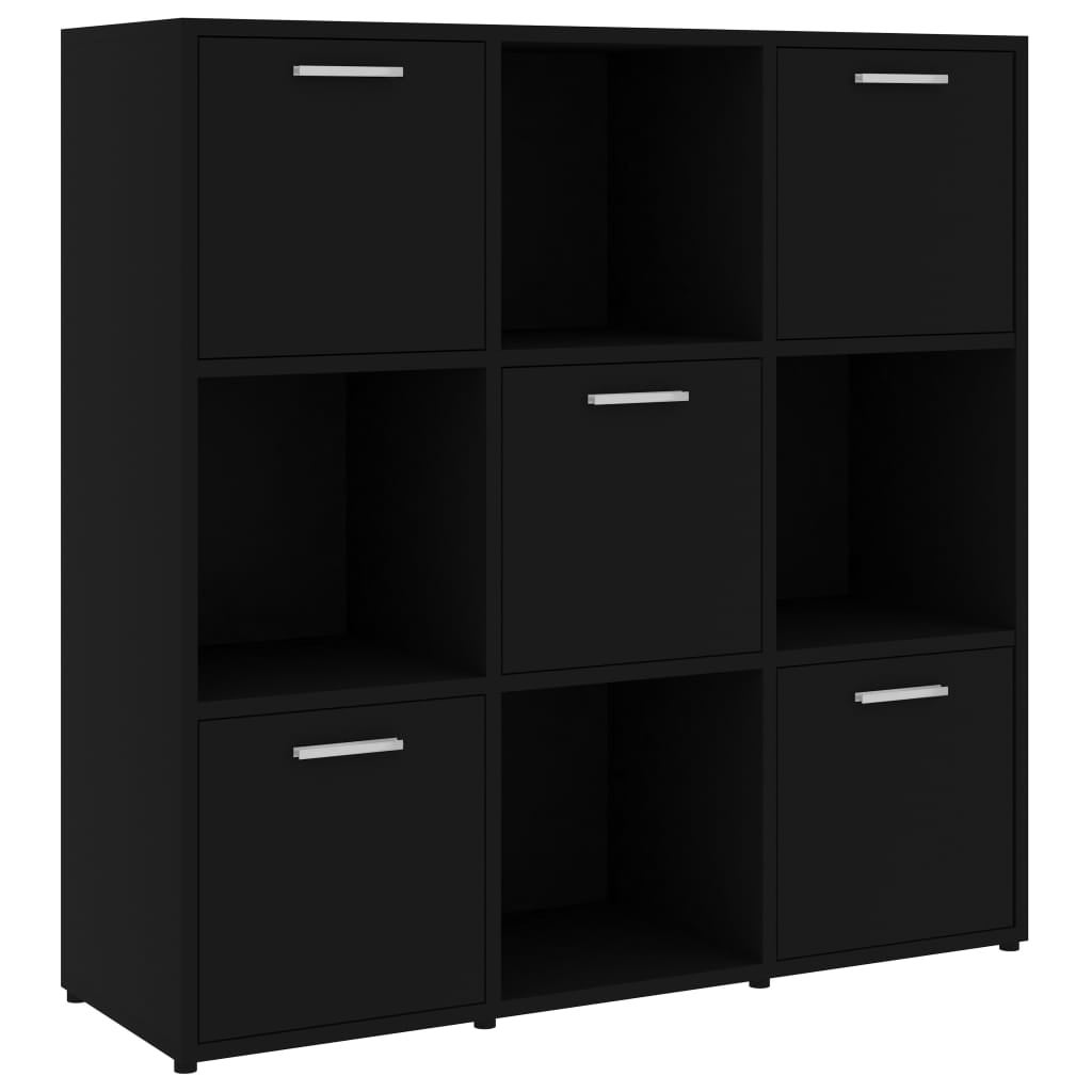 Armoire Bibliothèque Moderne Avec Porte Amovible Et étagères - Meuble Rangement Livres, Décorations - Bois Ingénierie Durable, Facile à Assembler - 8