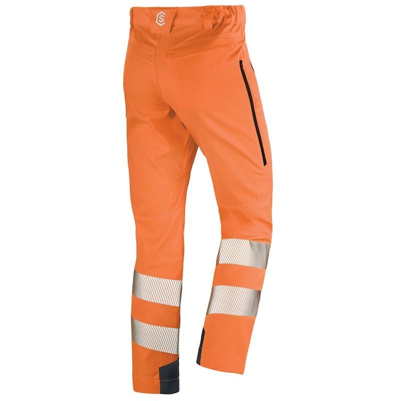 Cepovett - Pantalon de travail Stretch été Fluo SAFE - Orange / Gris - XL - 2