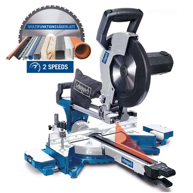 Scie à onglet Radiale Multi-matériaux Scheppach Ø254 mm HM110MP 2000 W