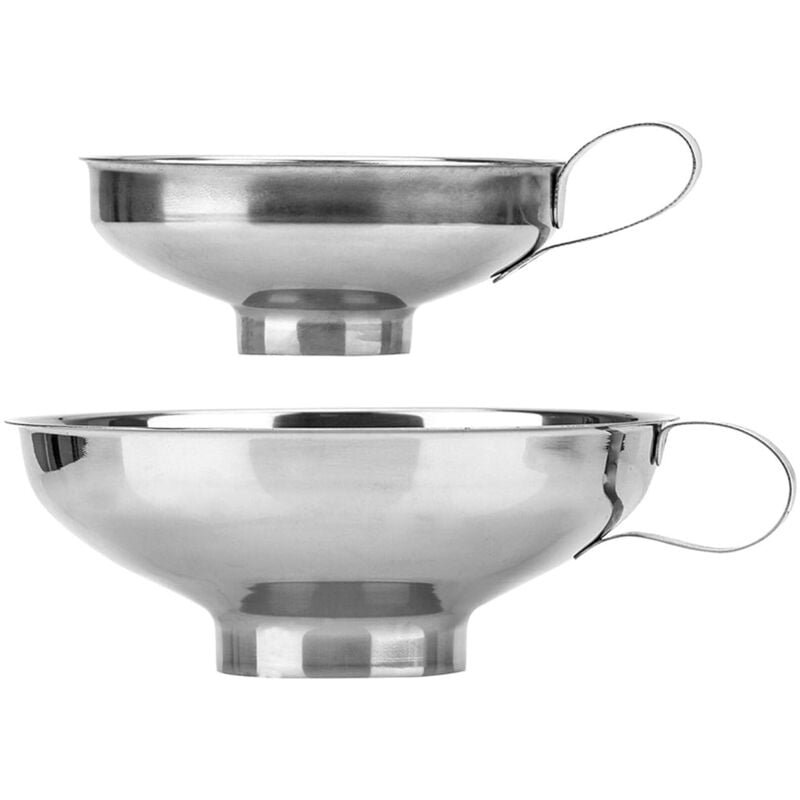 Lejek do dżemu ze stali nierdzewnej, 2 szt., kuchenny lejek do konserwowania, do transportu płynów, olejów, proszków, fasoli i dżemów, ustnik