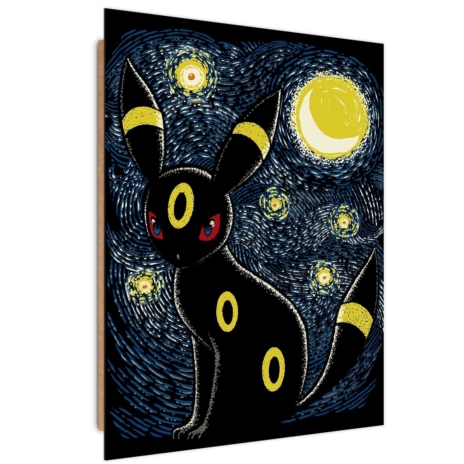 Tableau giclée Pokémon Van Gogh : évoli 42x32 cm + certificat d
