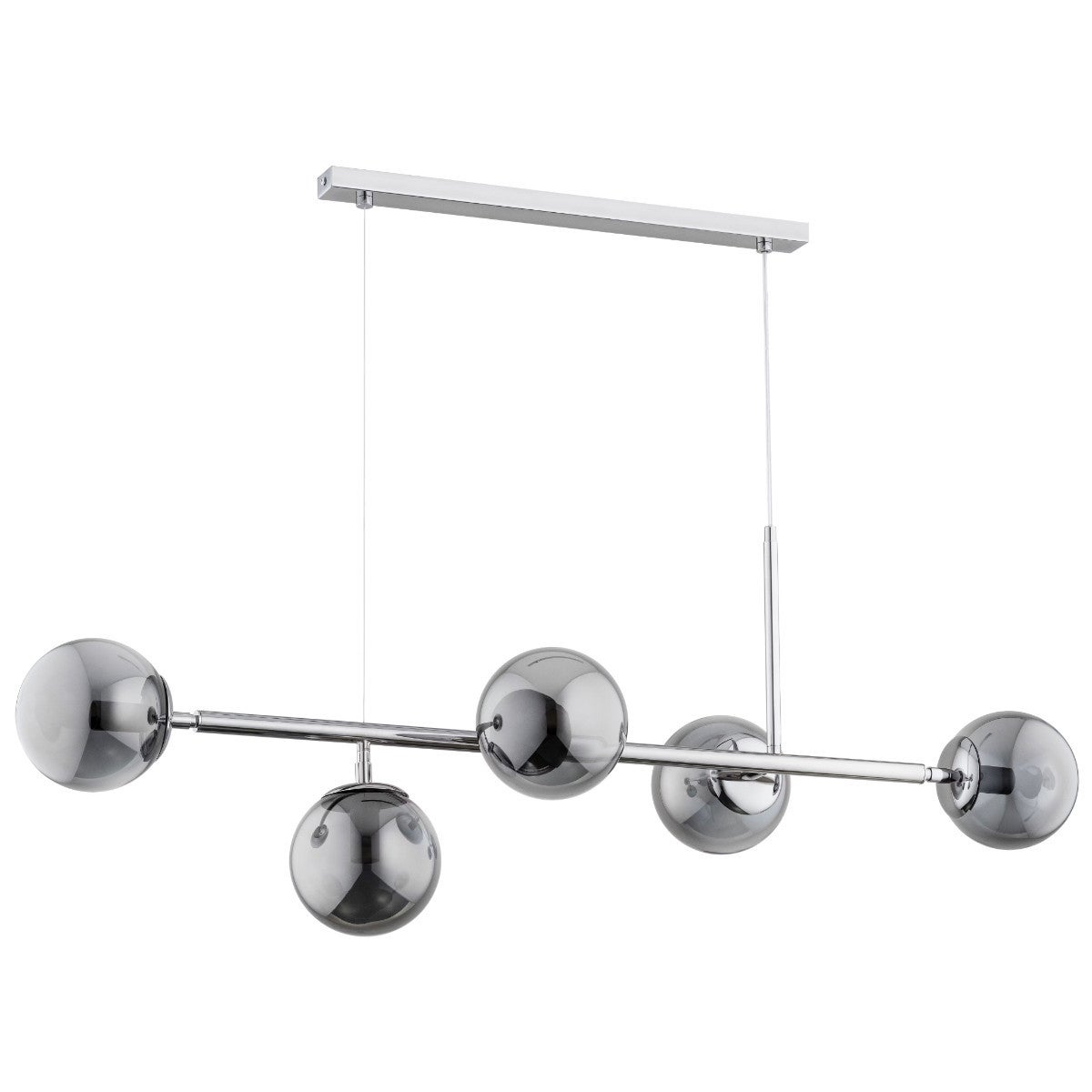 Lampa wisząca DANSA chomowano-grafitowa 5 x E14 x 40W wym: 80 x 110 x 31,5 cm Alfa