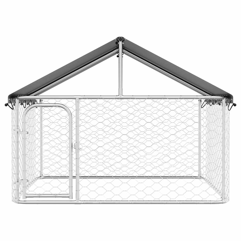 Canil de exterior com telhado 200x200x150 cm vidaXL - 5