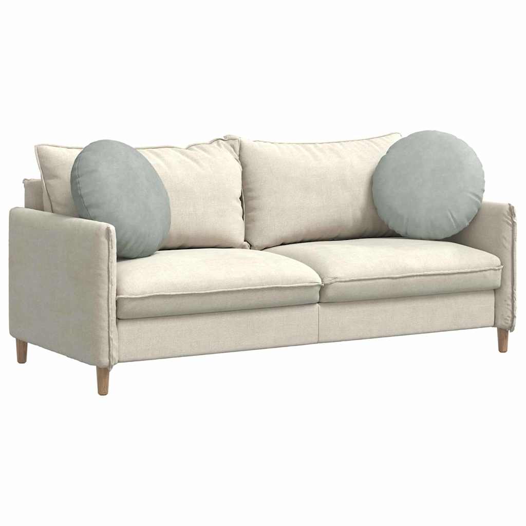 Cojines de asiento, 2 unidades, gris claro, Ø 40 x 13 cm, terciopelo - 3
