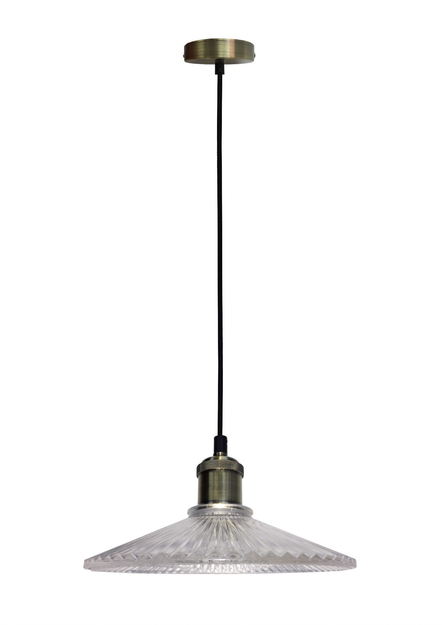 Lampa sufitowa wisząca Chester patyna-przezroczysta 1xE27x40W wym: 90 x 21 x 21 cm szkło Candellux
