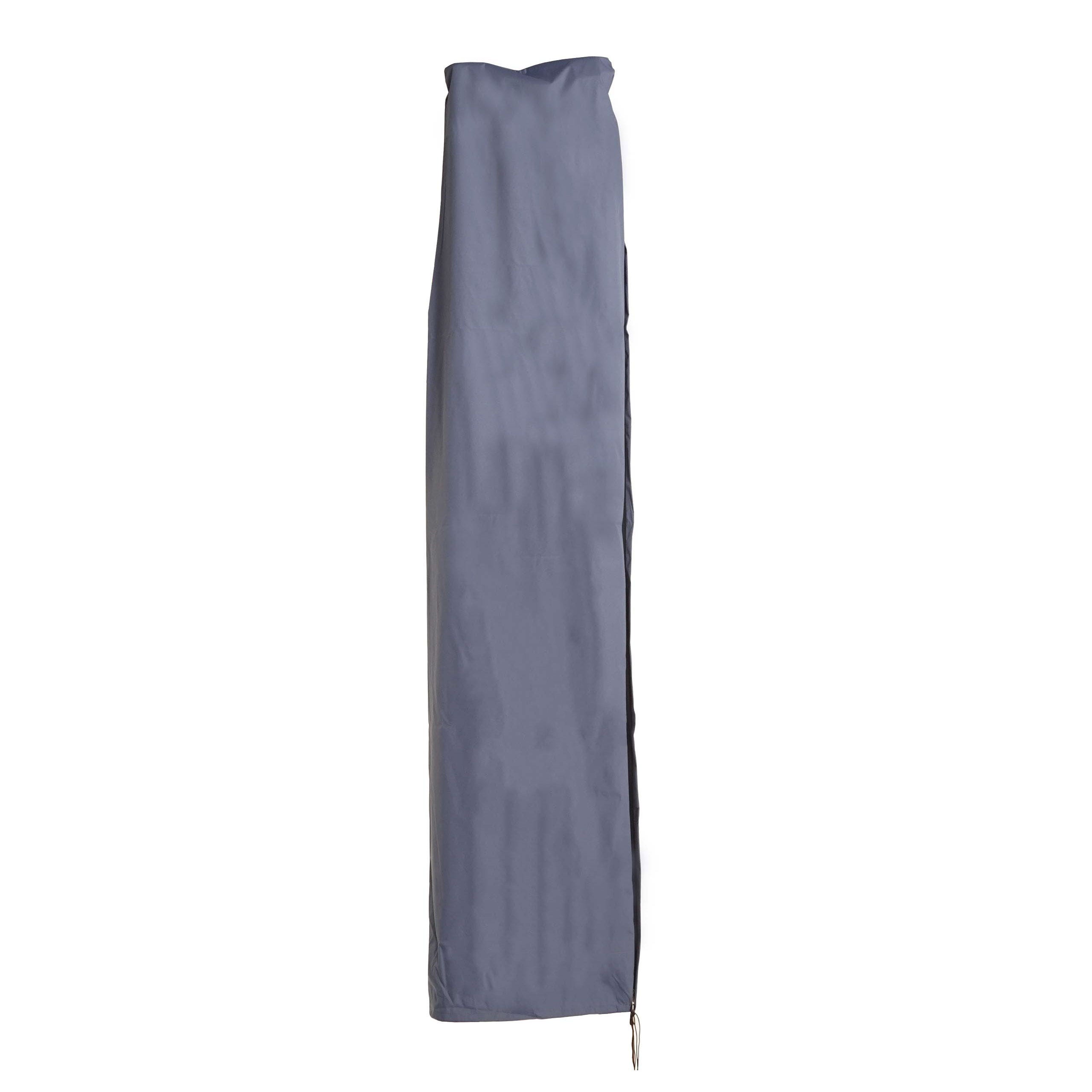 Copriombrellone Protettivo Per Ombrellone Ad Arco HWC - Poliestere Con Cerniera, 3,5x3,5m, Colore Avorio Grigio