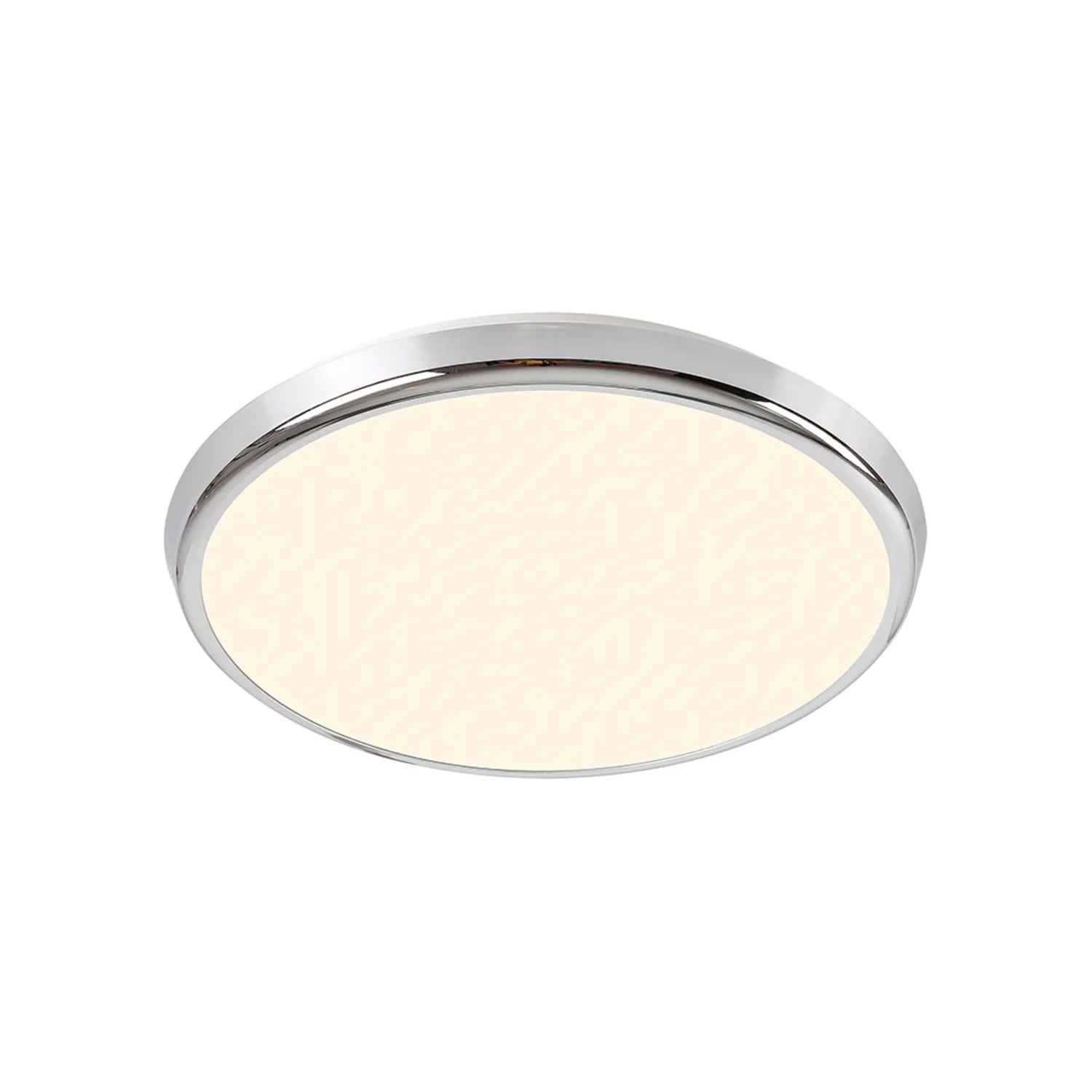 Plafon okrągły z pilotem Balthasar LED 18W Odcienie bieli 1600lm chromowany biały wym:4,5x30x30cm IP44 Rabalux