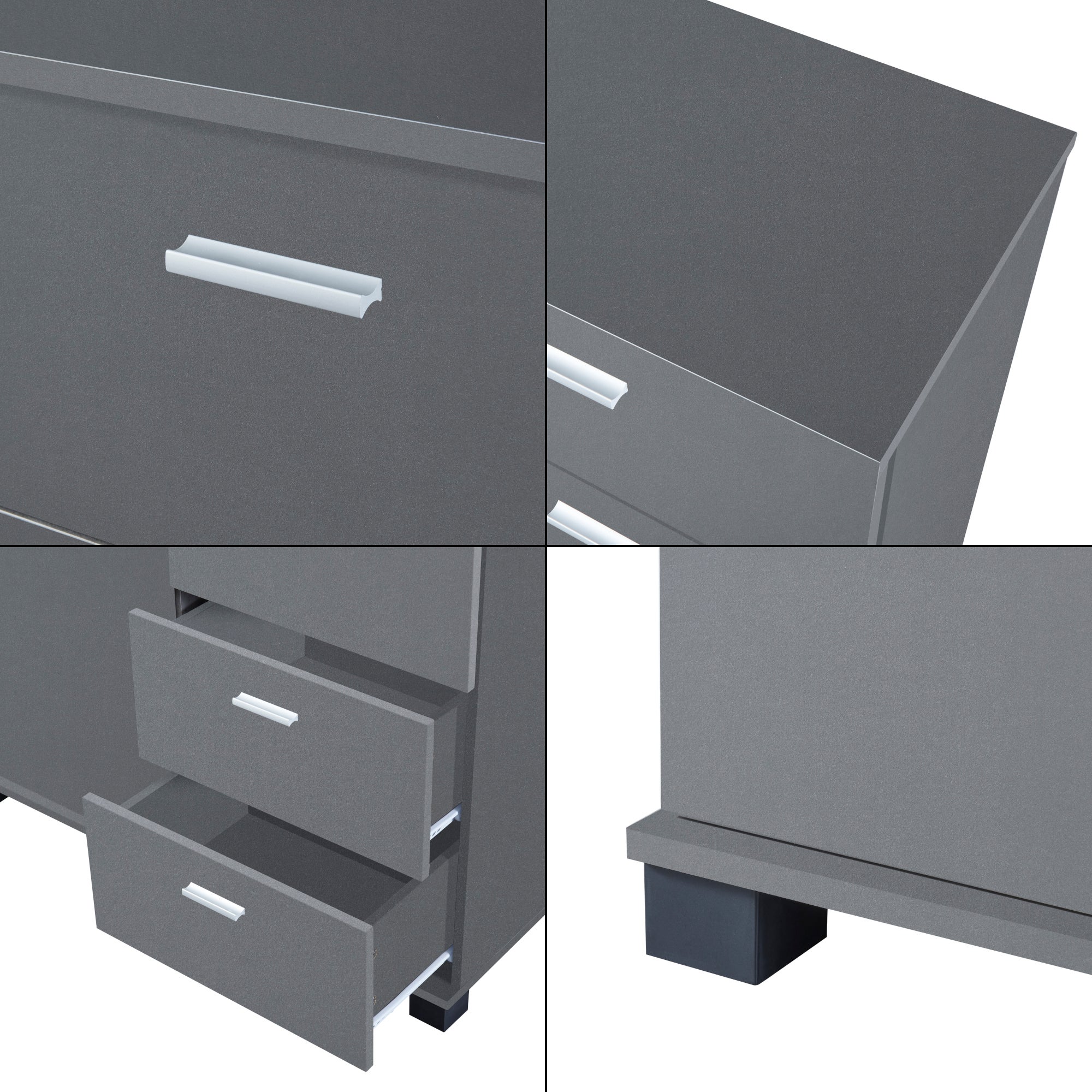 Commode Döbritz 84 x 80 x 28 cm gris foncé [en.casa] - 6