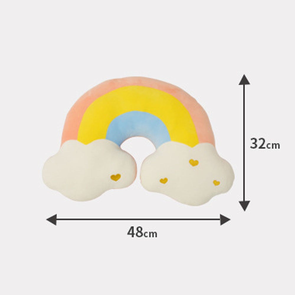 Coussin en forme d'arc-en-ciel, coussin en peluche douce de 45 cm pour décoration de chambre d'enfant, canapé, lit, voiture, coussin de nuque - 2