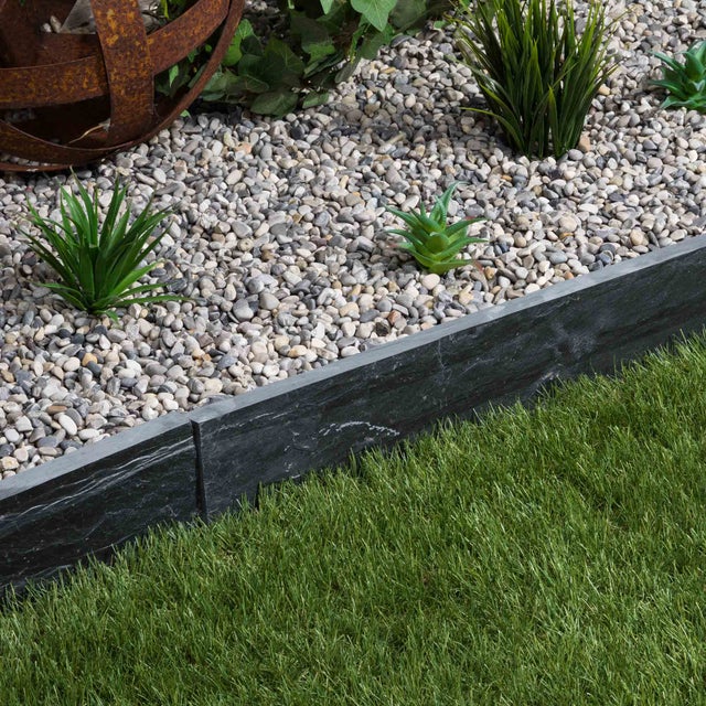 Bordure de jardin Ardoise Noire 100x10x3 cm (à l'unité) - RO'MA NATURE