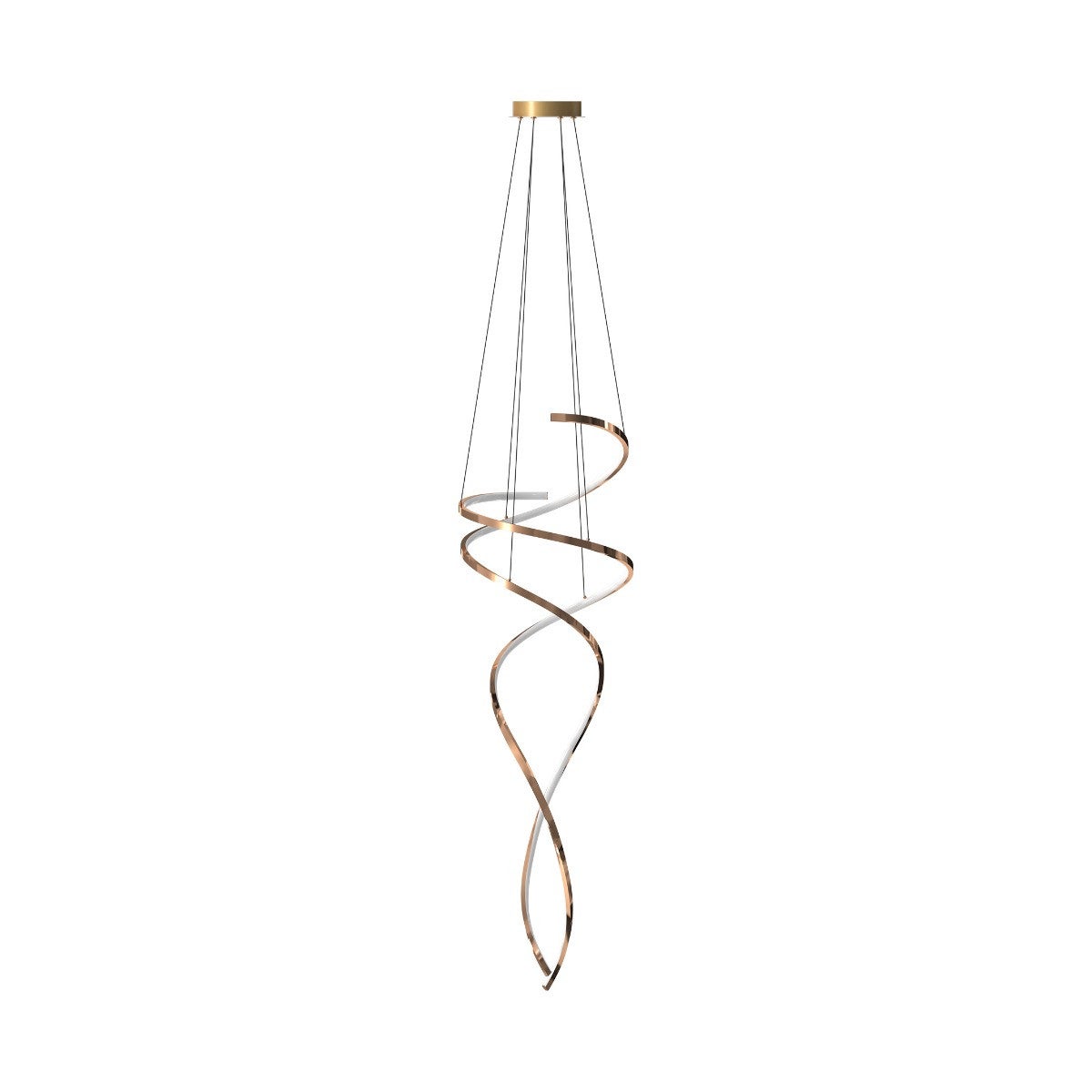 Lampa wisząca Coco złota LED 68W 3000K-6000K 8000lm nowoczesna wym: 200 x 53 x 53 cm metal Zuma Line