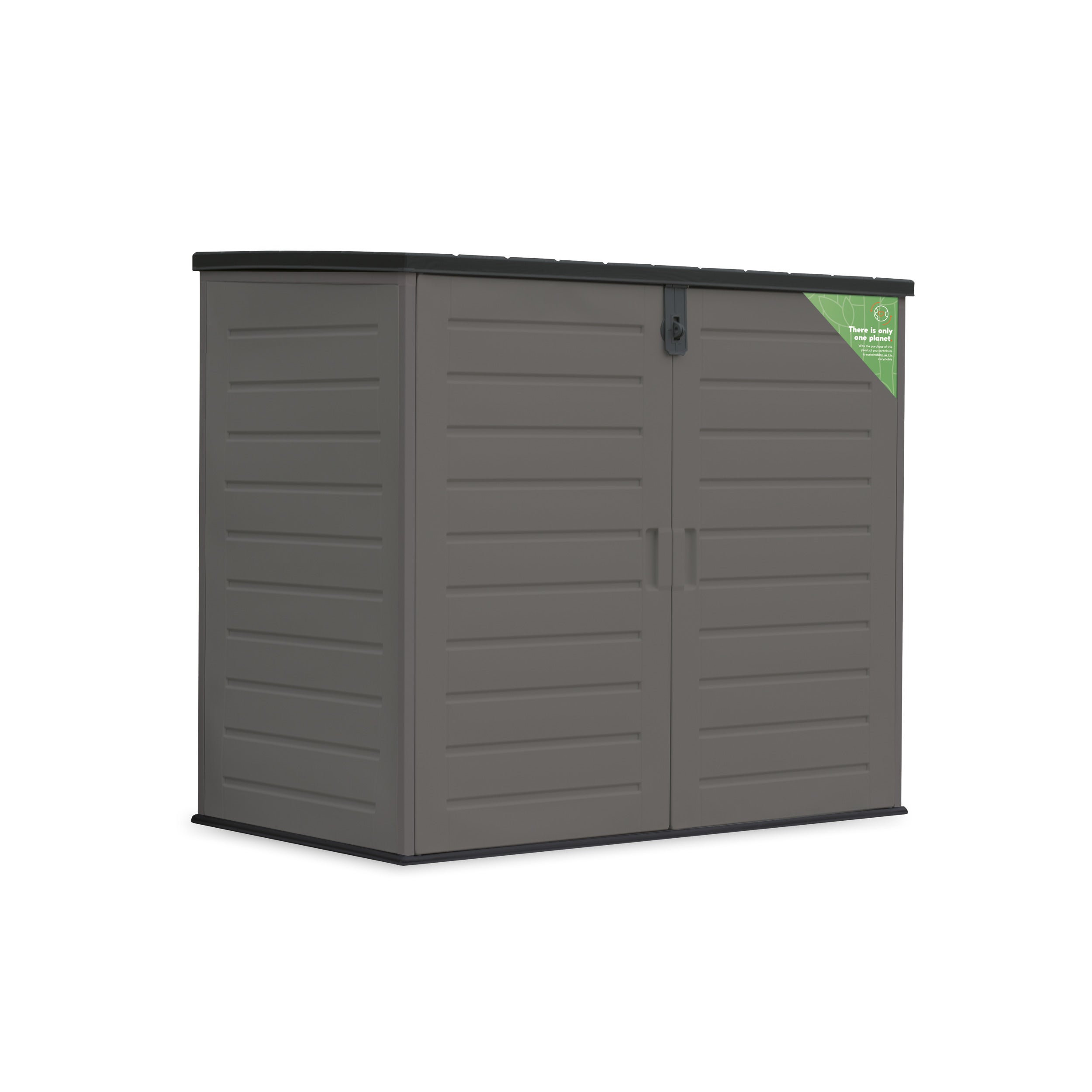 Armario Exterior Resina 1170 L – 140x82x124cm – Suelo Incluido – Puerta Doble y Tapa Abatible - 2