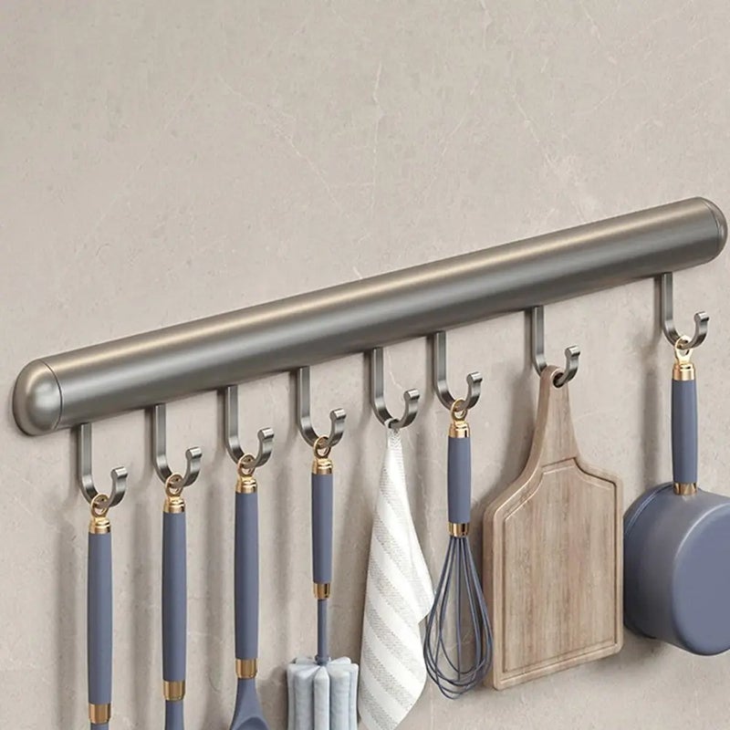 Haki ścienne bez wiercenia – wygodna organizacja narzędzi kuchennych – ciemnoszary, 40 cm, 2 sztuki