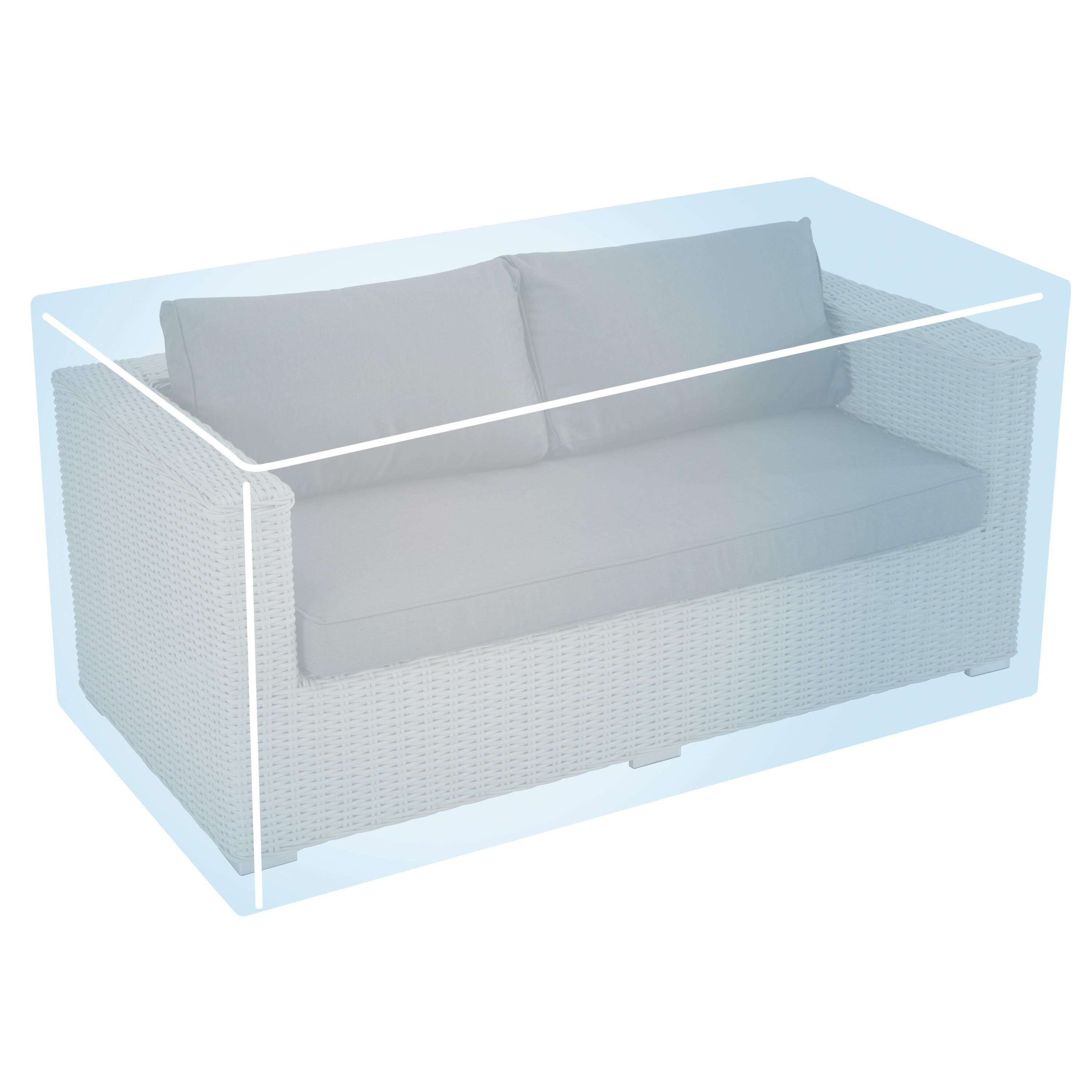 Housse de protection pour canapé de jardin 2-3 places en polypropylène 173 x 87 x 69 cm - 2