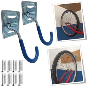 Coppia Supporto Portabici Pieghevole A Muro: Gancio Mensola In Acciaio (ALDOGHI LUIGI, Made In Italy)