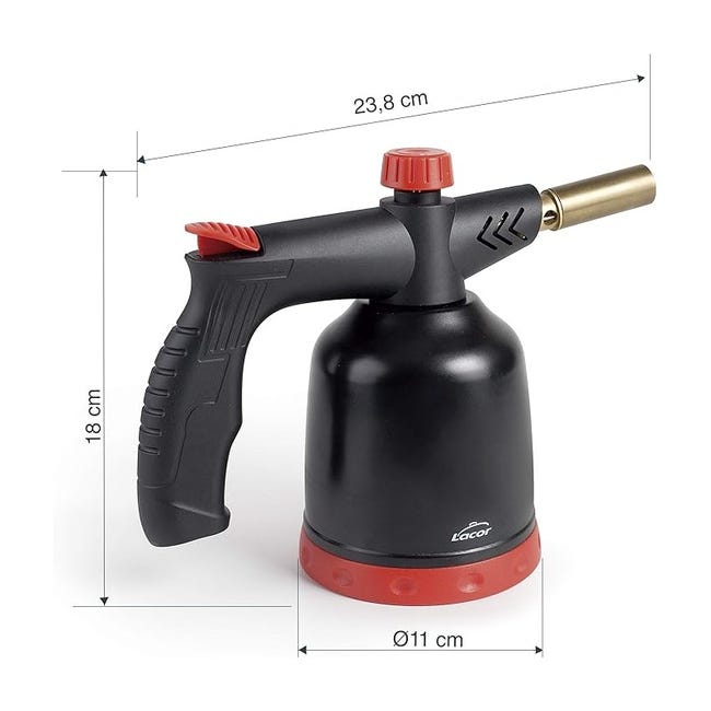 Chalumeau De Cuisine Professionnel Yactus – Rechargeable, Flamme Réglable, Gris (PA57469)