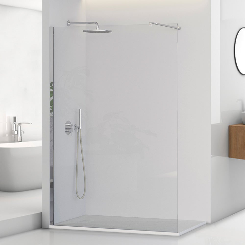 Doccia Walk-In 140 cm trasparente 8 mm profilo cromo H 200 cm | Tay ...
