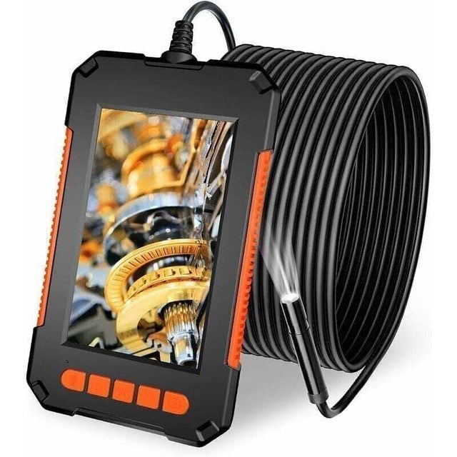 Caméra endoscopique, caméra d'inspection de pipeline, endoscope industriel HD 1080p, étanche, écran LCD 4,3 pouces, 2600 mAh, portée 5 m, IP67-8 LED