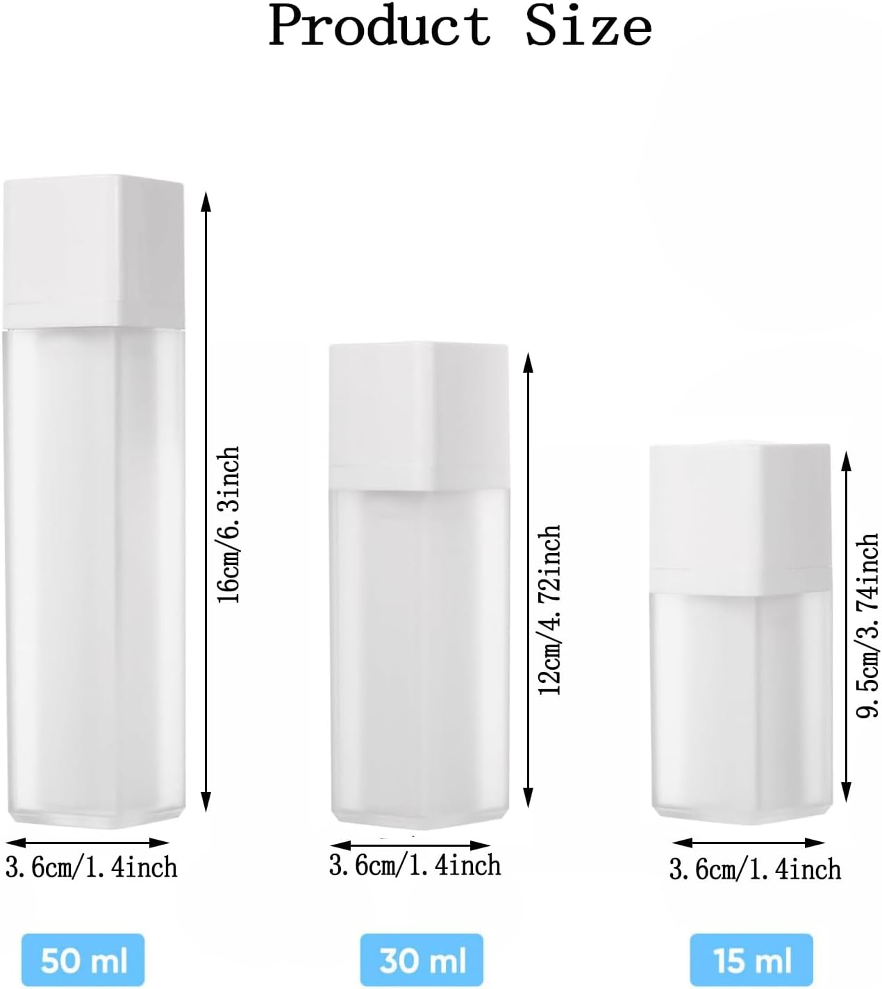 4 Bottiglie Pompa Airless Per Lozione 100 Ml – Ricaricabili, Senza Cannuccia, Per Viaggio, Shampoo, Crema, Trasparenti - 4