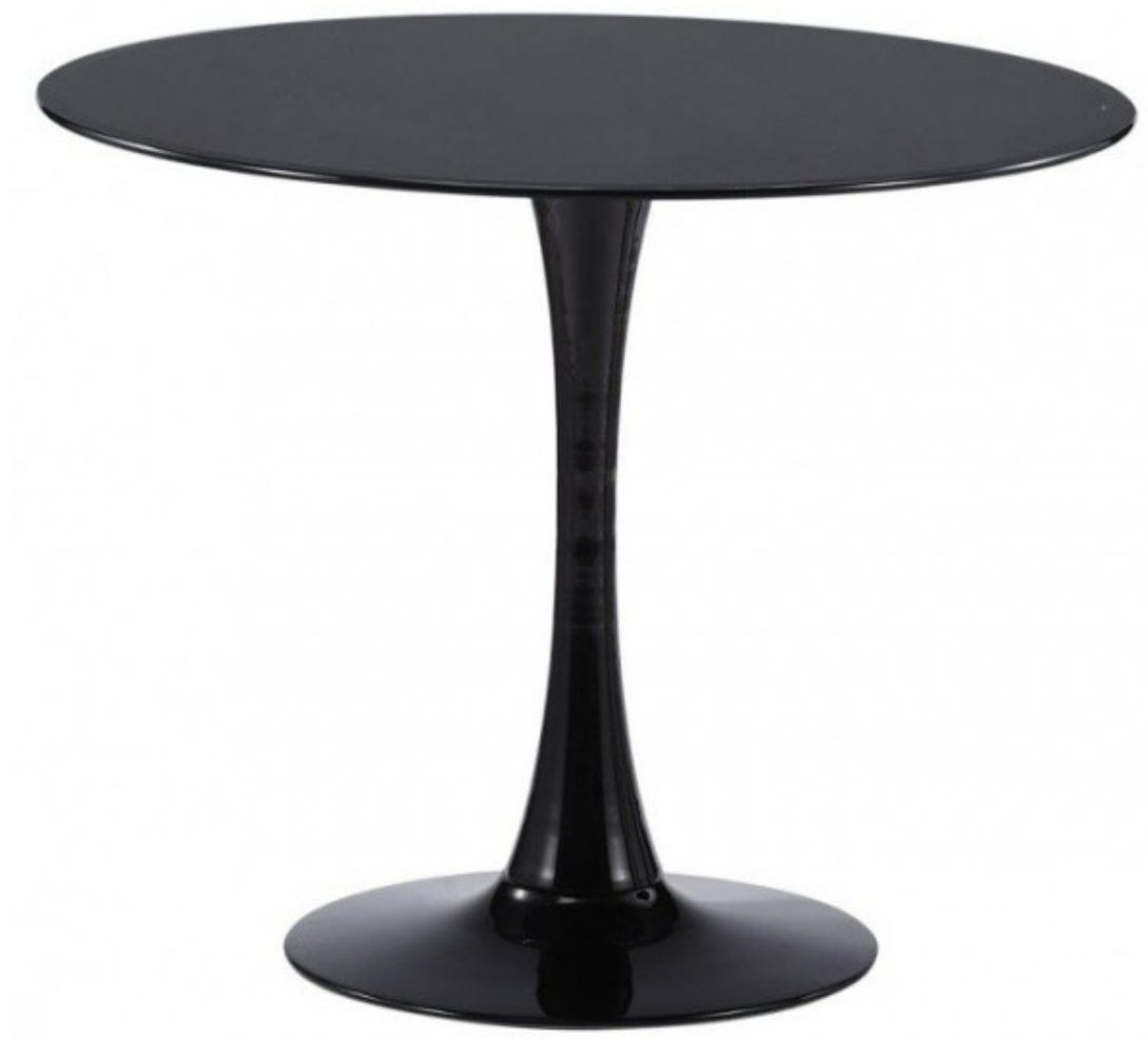 Table ronde Tulipa - Moderne et intemporel-Couleur Noir-Diamètre 70 cm ...
