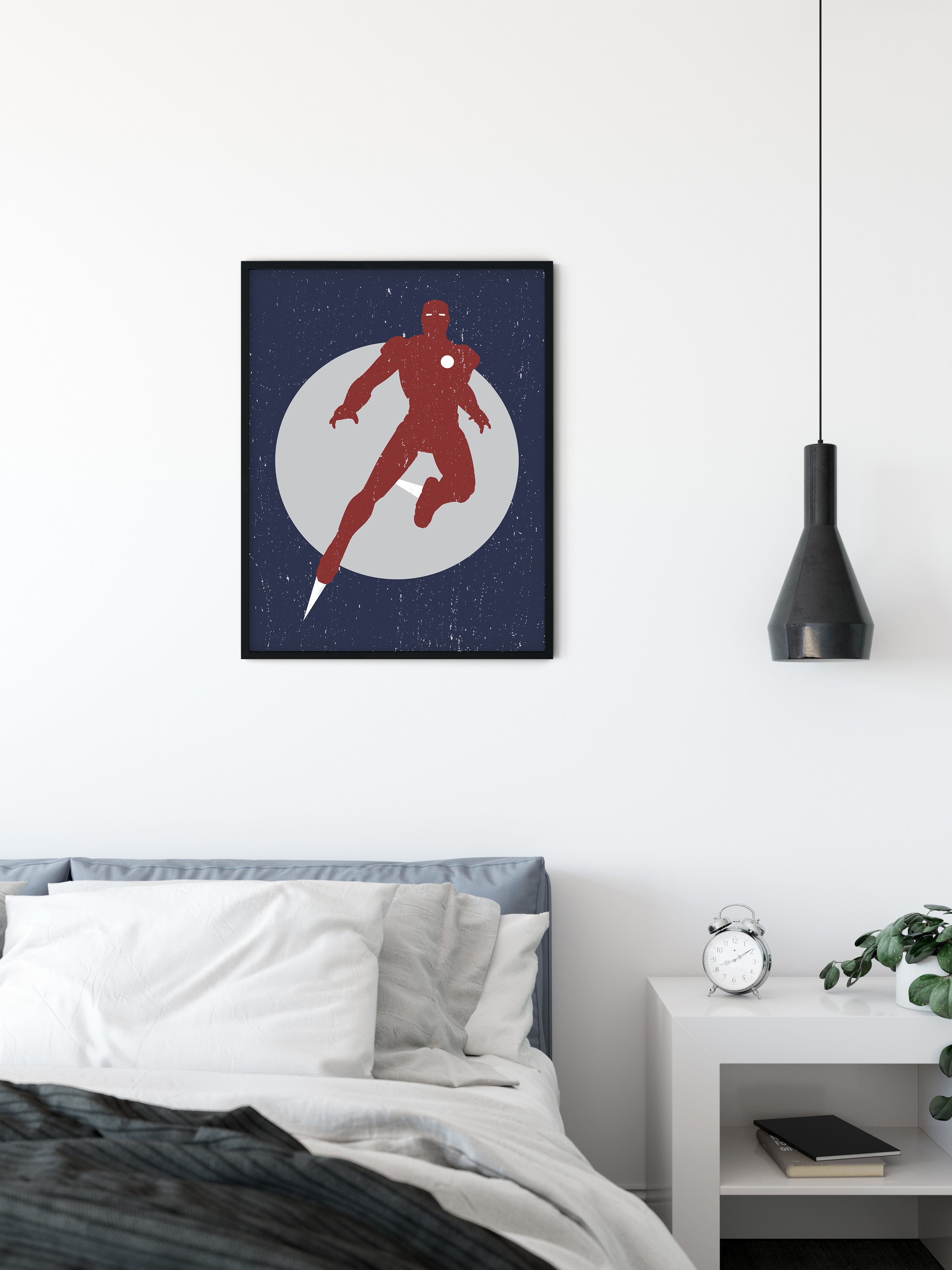 Cartel artístico de komar - marvel iron man fly - talla: 40 x 50 cm