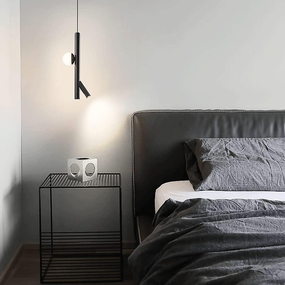 Kreatywny, nowoczesny żyrandol, półwpuszczana lampa sufitowa LED, dekoracyjny żyrandol do domu, światło trójkolorowe, czarny - 6