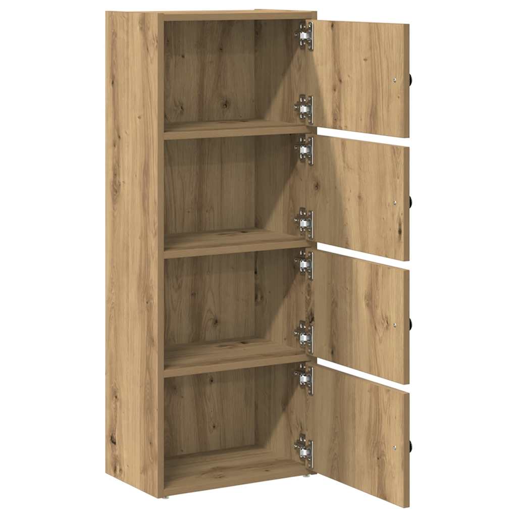 Bibliothèque pour Bureau en Bois Marron H. 102 x l. 40 x P. 24 cm - 5