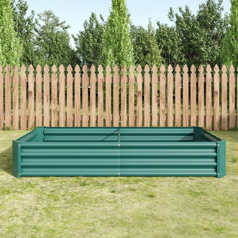 Potager surélevé, bac de jardin en acier solide, dimensions 180 x 91 x 30 cm, vert. - 8