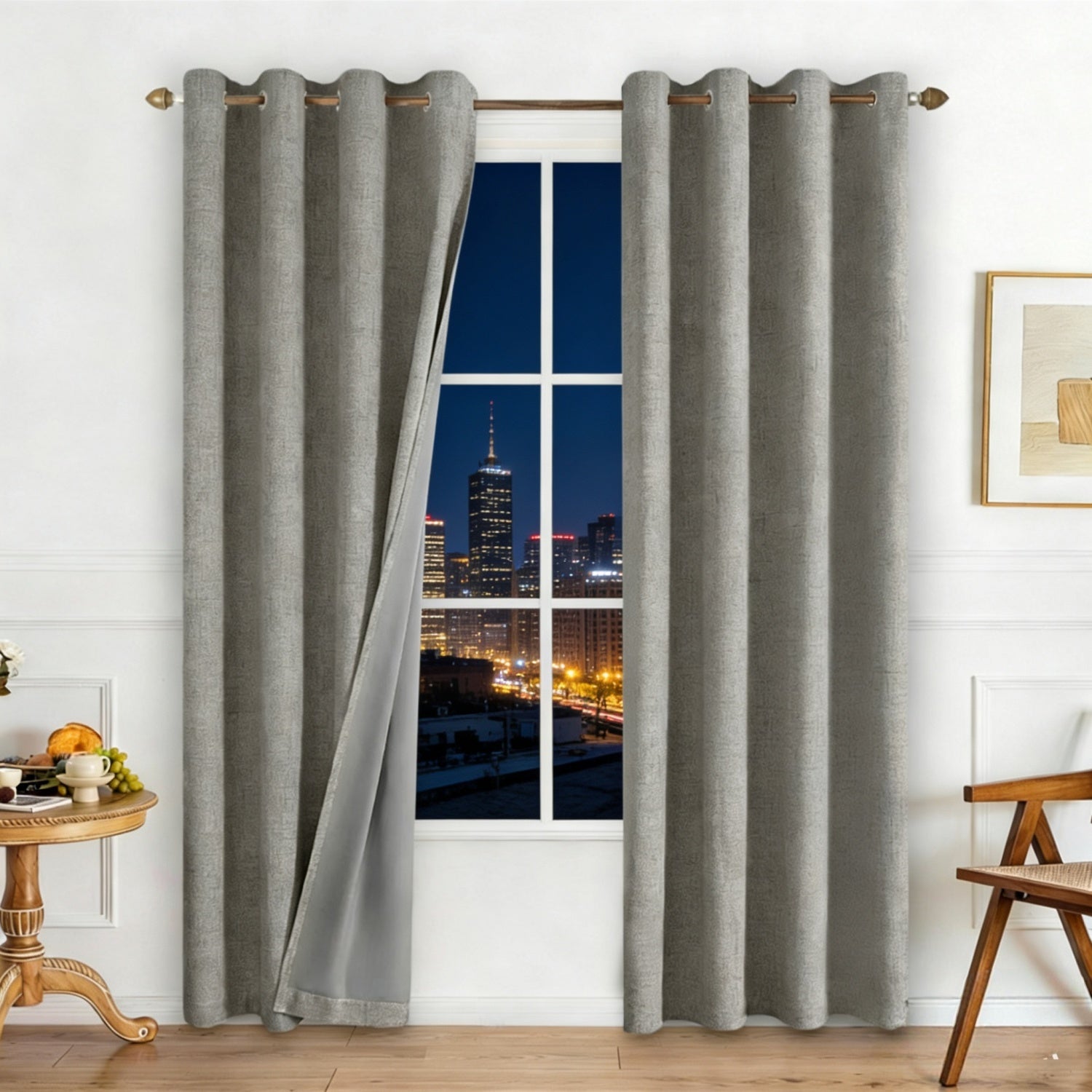 Tende Oscuranti In Velluto Beige 243 Cm – 2 Pannelli Termici E Isolanti Per Soggiorno E Camera Da Letto