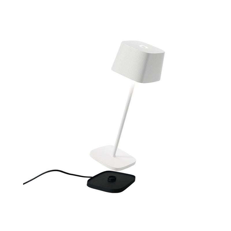 Фото - Настільна лампа Zafferano Lampa stołowa LED Ofelia Pro White z możliwością ładowania i ściemniania - 2200-2700-3000 K - maksymalna moc 9 god