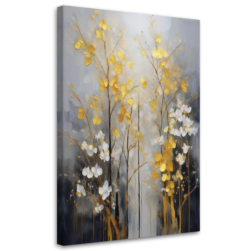 Obraz na płótnie, Abstrakcja Botanika Kwiaty 60x90