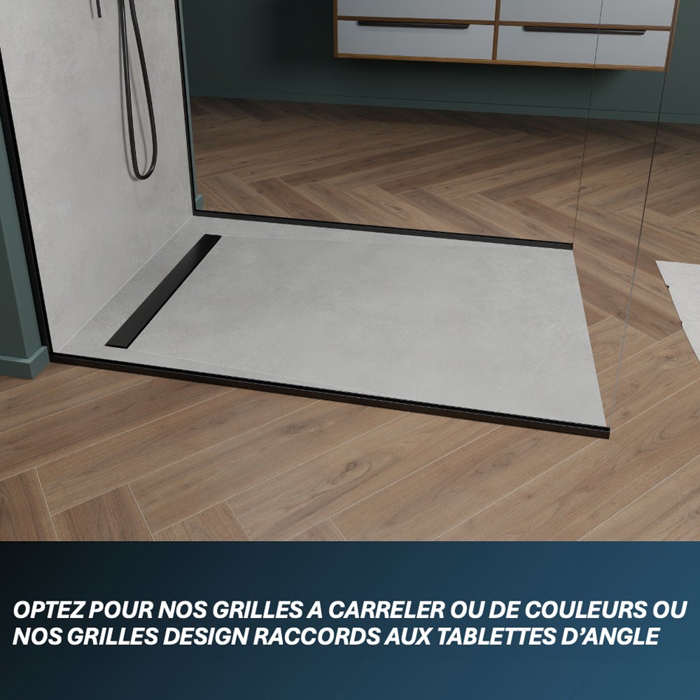 Receveur de douche à carreler caniveau 120 x 90 cm - 6