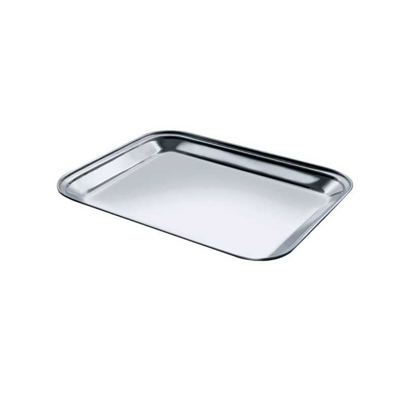Plateau rectangulaire en acier 18/C cm 45X36 Salvi | Leroy Merlin