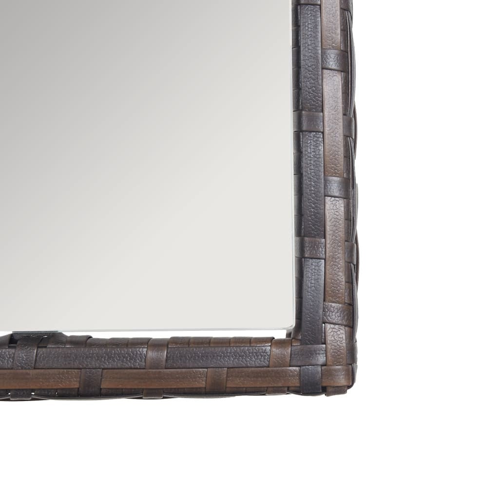 Salon de jardin 4 pcs avec coussins Résine tressée Marron 12 - 7