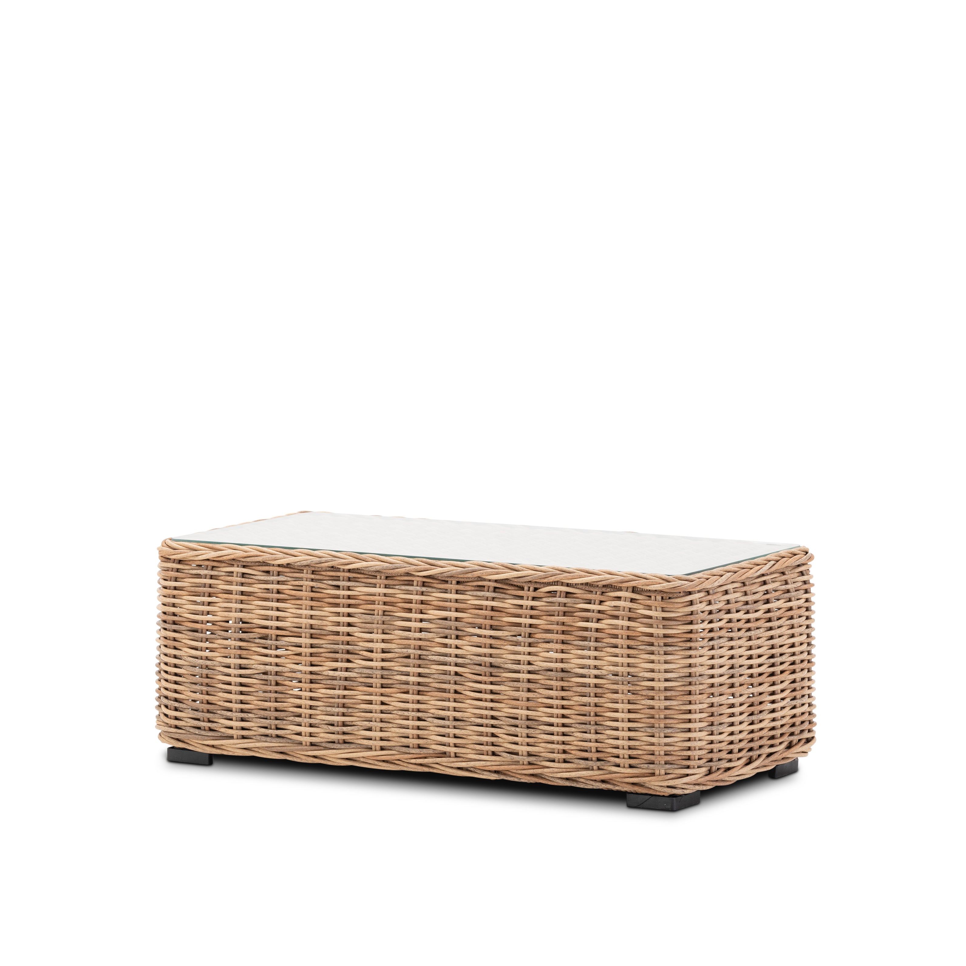 Transat Meria En Rotin Synthétique Et Pieds En Bois D’acacia FSC 100