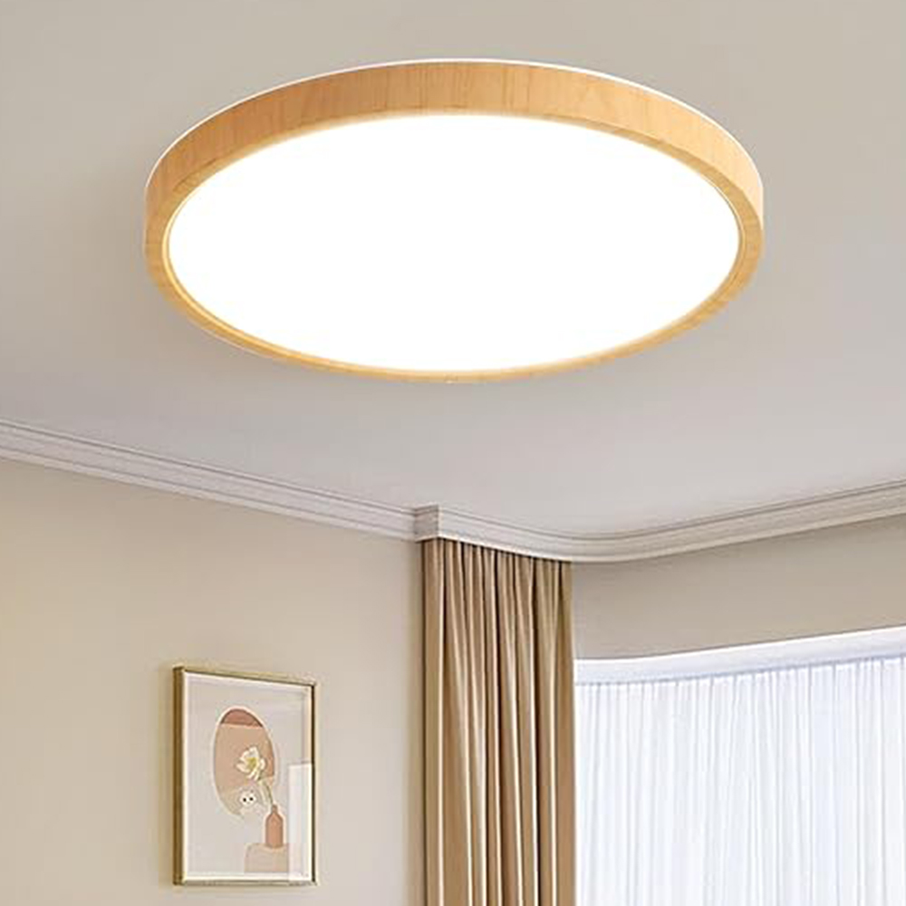 Lámpara de techo led de montaje empotrado con luz tricolor,lámpara de techo moderna ultrafina,lámpara de techo redonda para baño para sala de estar