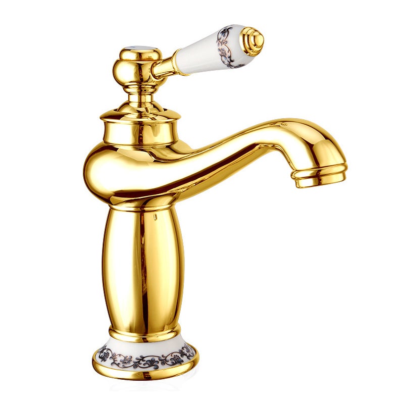 Bateria umywalkowa, bateria łazienkowa, bateria umywalkowa w stylu retro z regulacją ciepłej i zimnej wody - Bez węży doprowadzających wodę