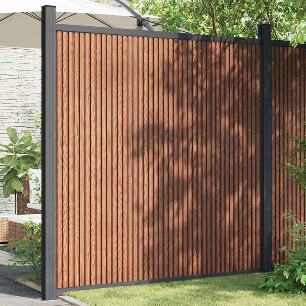 Vidaxl Panel De Valla Wpc 173X186 Cm Marrón , Leroy Merlin