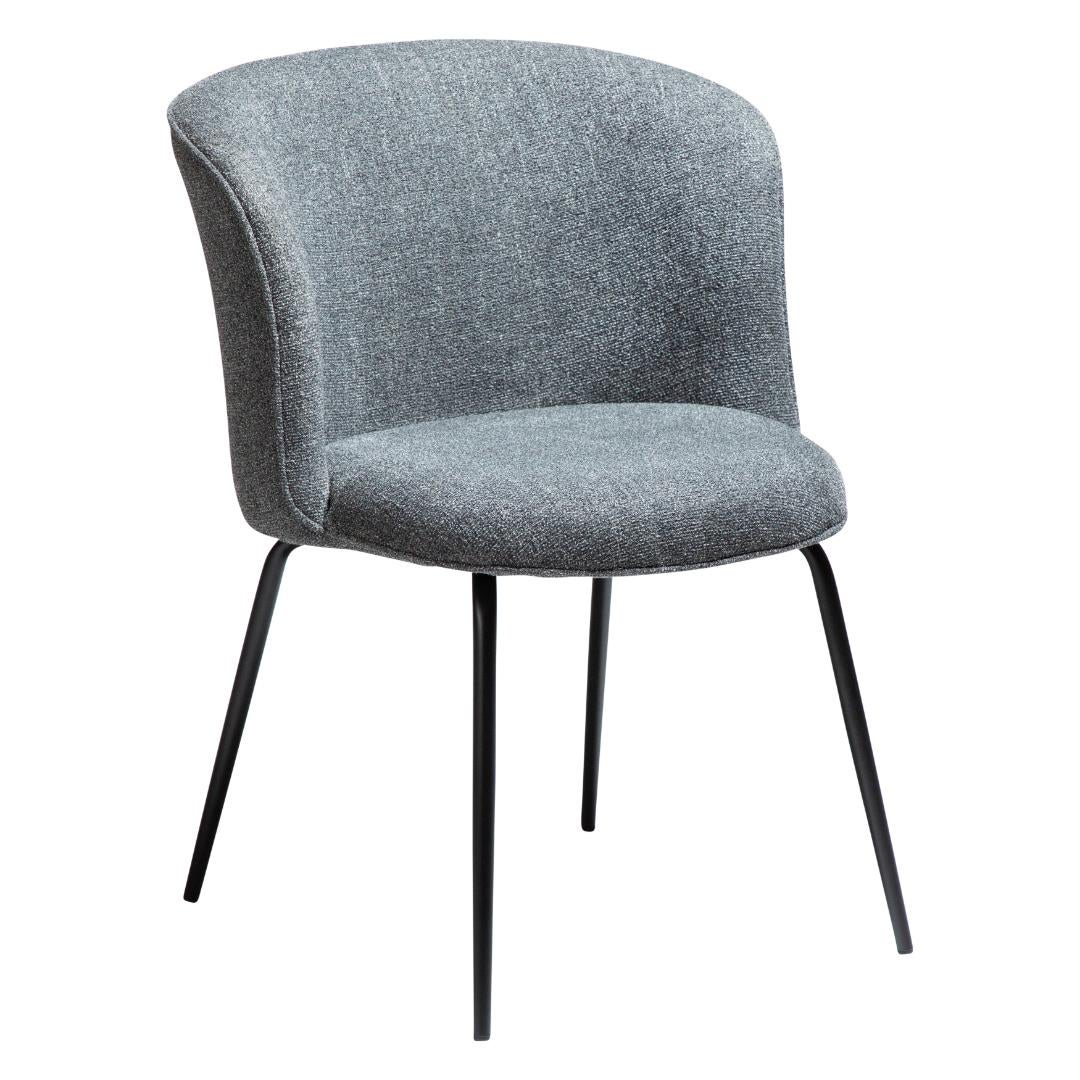 Bliss Dan-Form krzesło stołowe bouclé ciemnoszary.