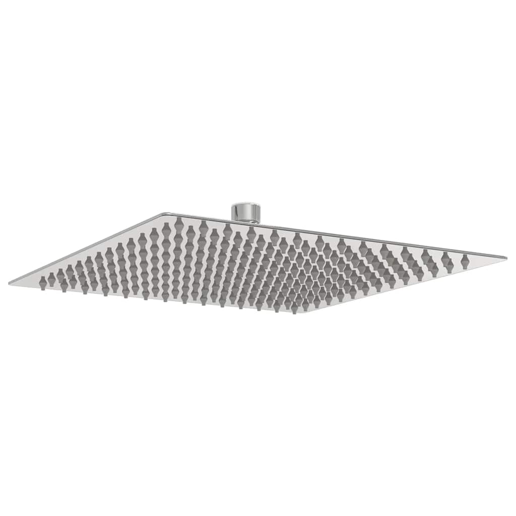 Pommeau De Douche Carré 40x40 Cm Acier Inoxydable - Filtre Intégré, Buses En Caoutchouc - Pour Une Douche Type Pluie