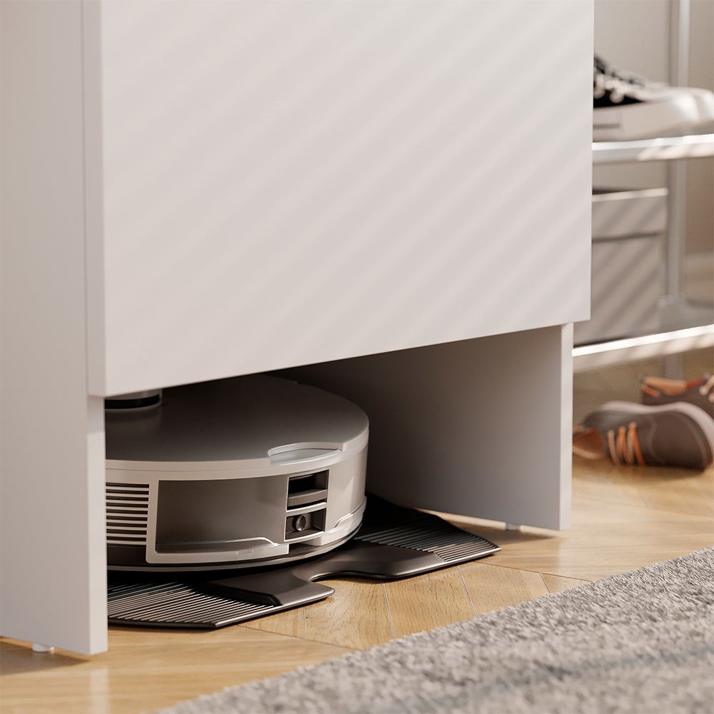 Vicco Armoire pour aspirateur robot Dustin, Blanc, 50x67.5cm avec 1 porte - 4
