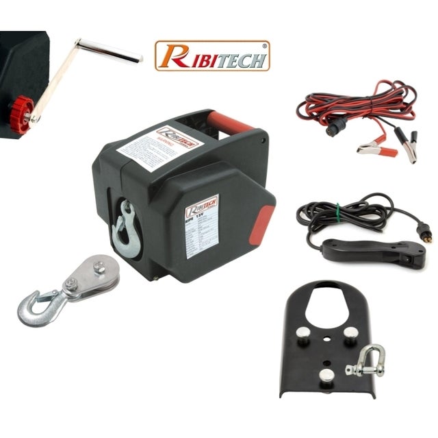 Verricello Elettrico Husar 12V – 2722 Kg (6000 Lbs), Telecomando Wireless, Corda Sintetica 9,1 M, Portatile
